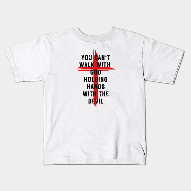 "No man can serve two masters: for either he will hate the one, and love the other; or else he will hold to the one, and despise the other. Ye cannot serve God and mammon." Kids T-Shirt by Faith & Freedom Apparel 